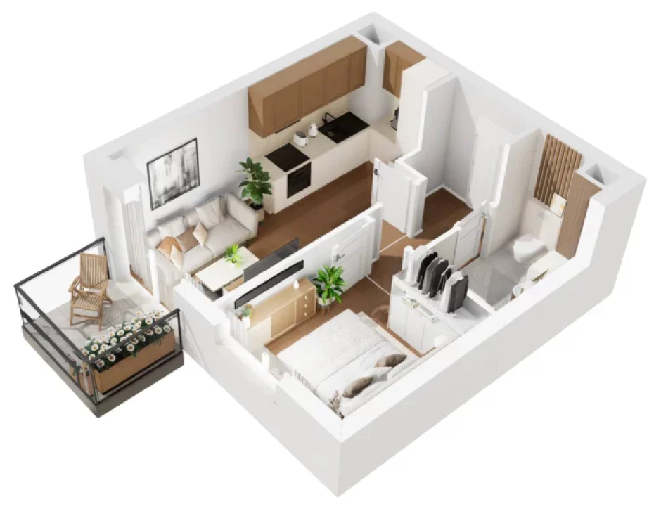 2 pokoje, mieszkanie 33,03 m², piętro 6, oferta nr B1/95, Osiedle Bokserska 2, Warszawa, Ursynów, Wyczółki, ul. Bokserska 73A