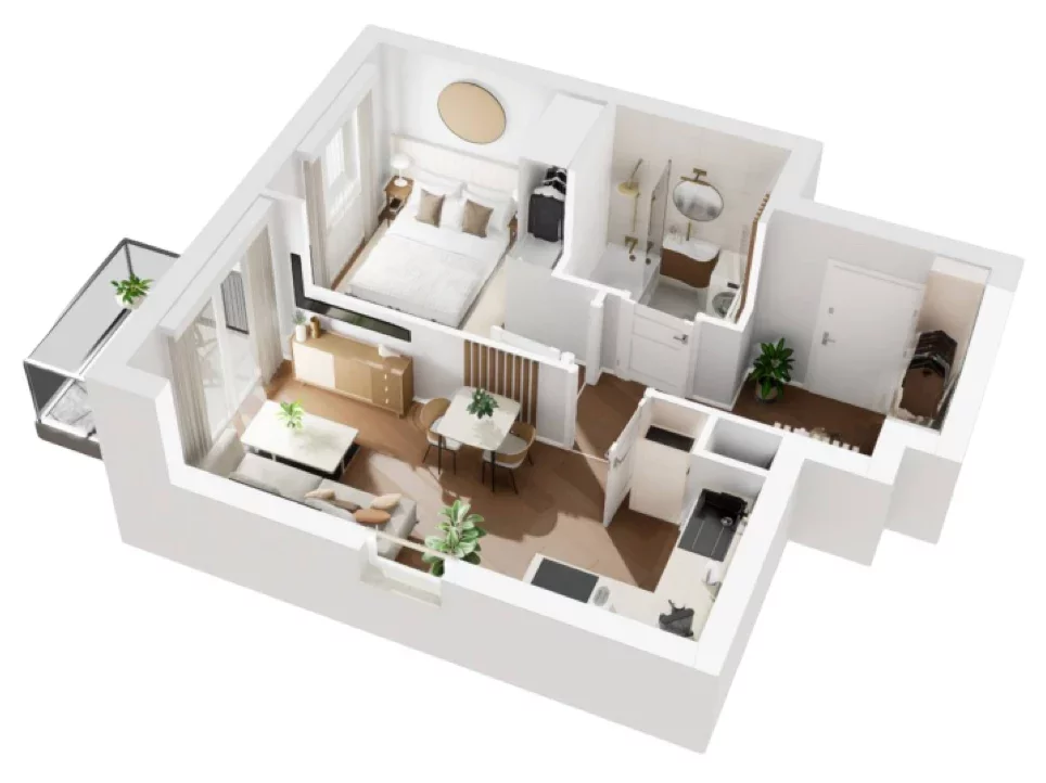 2 pokoje, mieszkanie 36,46 m², piętro 1, oferta nr B1/117, Osiedle Bokserska 2, Warszawa, Ursynów, Wyczółki, ul. Bokserska 73A