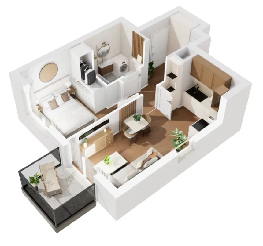 2 pokoje, mieszkanie 36,46 m², piętro 4, oferta nr B1/132, Osiedle Bokserska 2, Warszawa, Ursynów, Wyczółki, ul. Bokserska 73A
