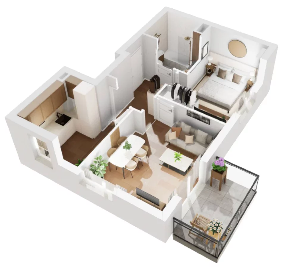 2 pokoje, mieszkanie 44,00 m², piętro 4, oferta nr B1/133, Osiedle Bokserska 2, Warszawa, Ursynów, Wyczółki, ul. Bokserska 73A