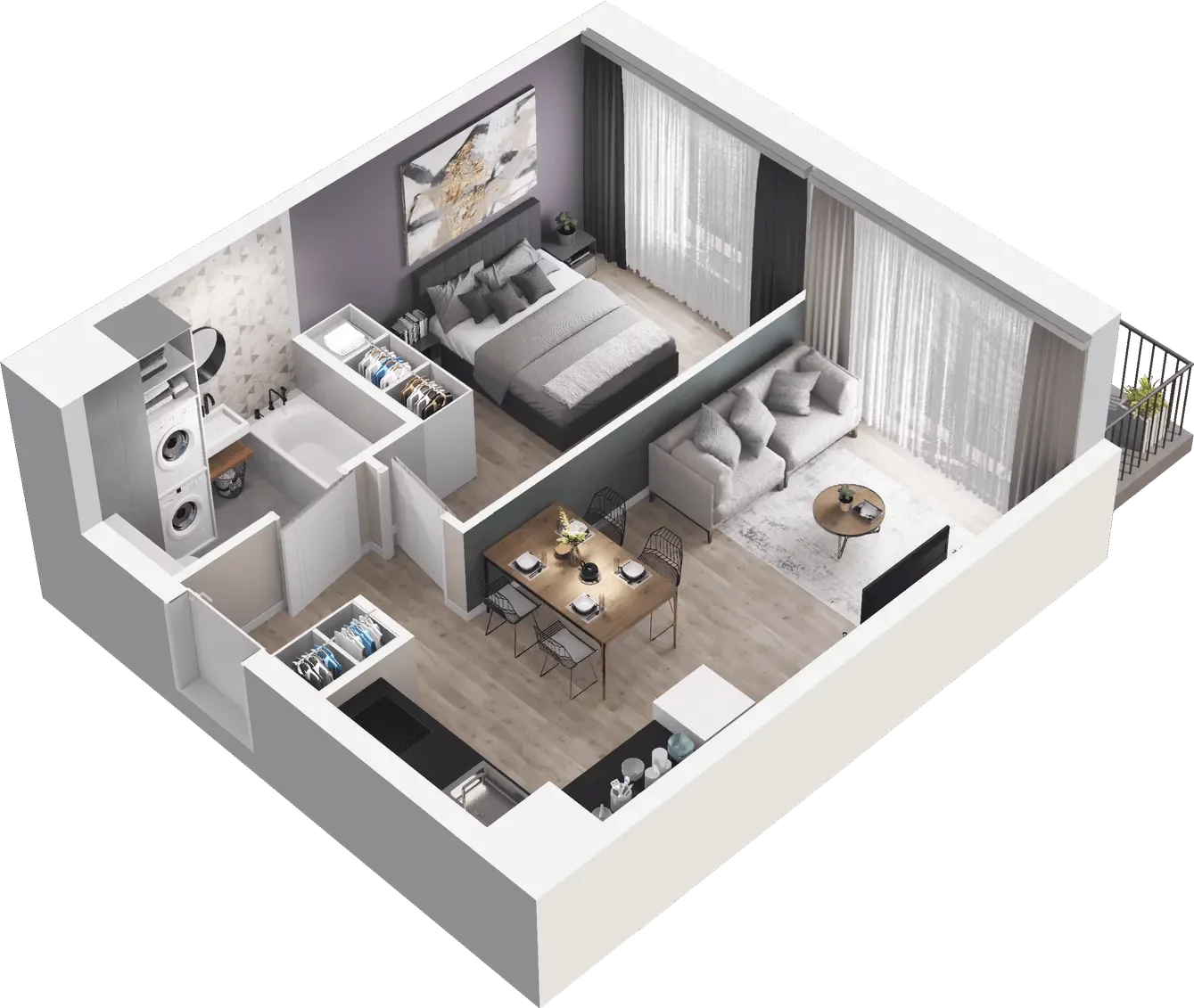 2 pokoje, mieszkanie 38,11 m², piętro 3, oferta nr A/45, Osiedle Kołłątajówka, Kraków, Prądnik Biały, Górka Narodowa, ul. Kuźnicy Kołłątajowskiej