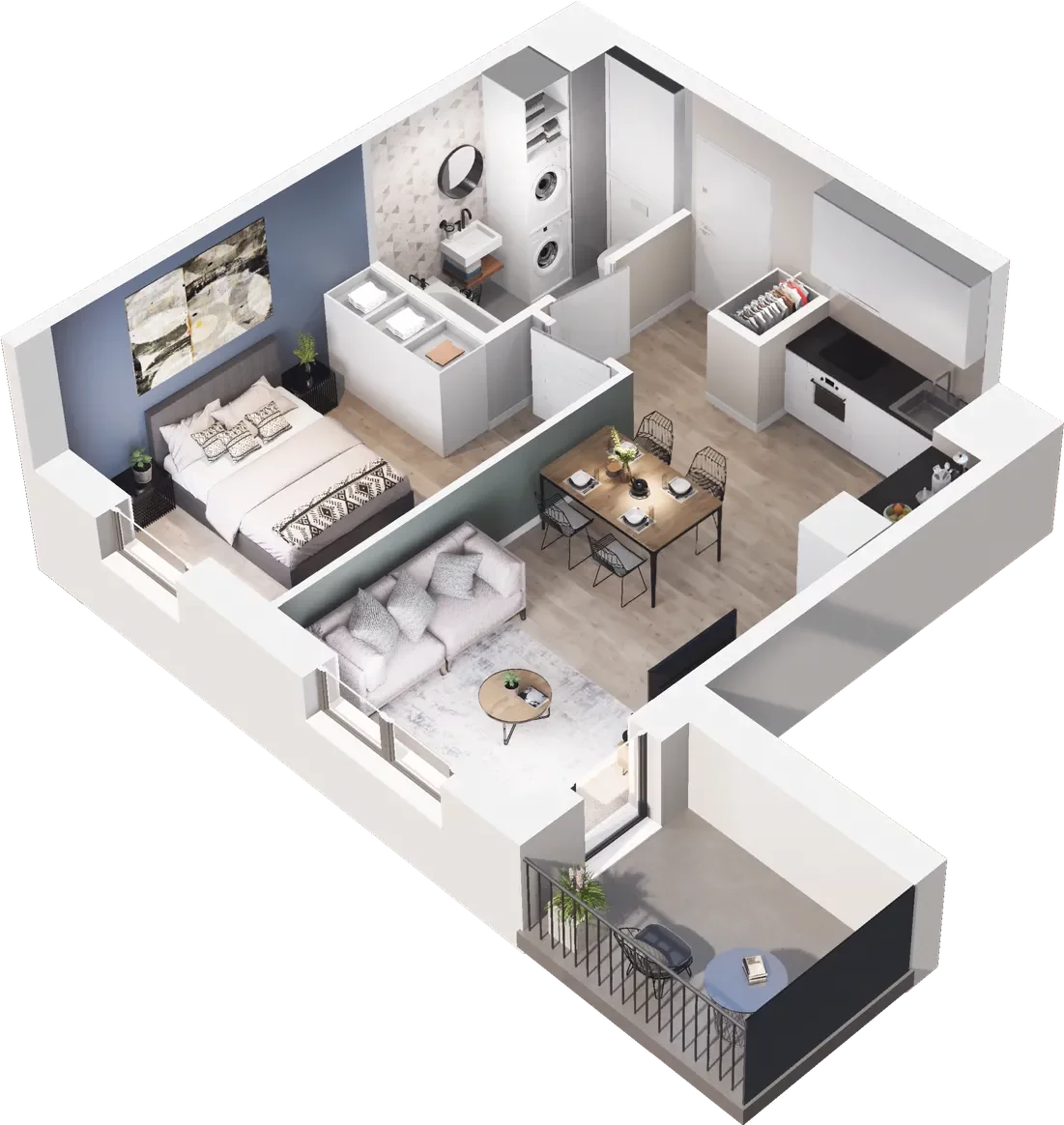 2 pokoje, mieszkanie 38,11 m², piętro 5, oferta nr A/65, Osiedle Kołłątajówka, Kraków, Prądnik Biały, Górka Narodowa, ul. Kuźnicy Kołłątajowskiej