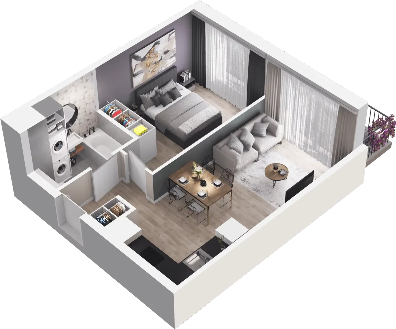 2 pokoje, mieszkanie 38,15 m², piętro 4, oferta nr A/61, Osiedle Kołłątajówka, Kraków, Prądnik Biały, Górka Narodowa, ul. Kuźnicy Kołłątajowskiej