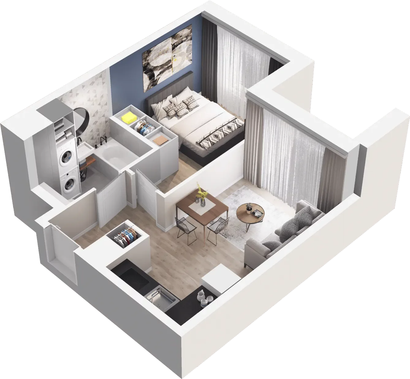 2 pokoje, mieszkanie 31,15 m², piętro 4, oferta nr B/106, Osiedle Kołłątajówka, Kraków, Prądnik Biały, Górka Narodowa, ul. Kuźnicy Kołłątajowskiej