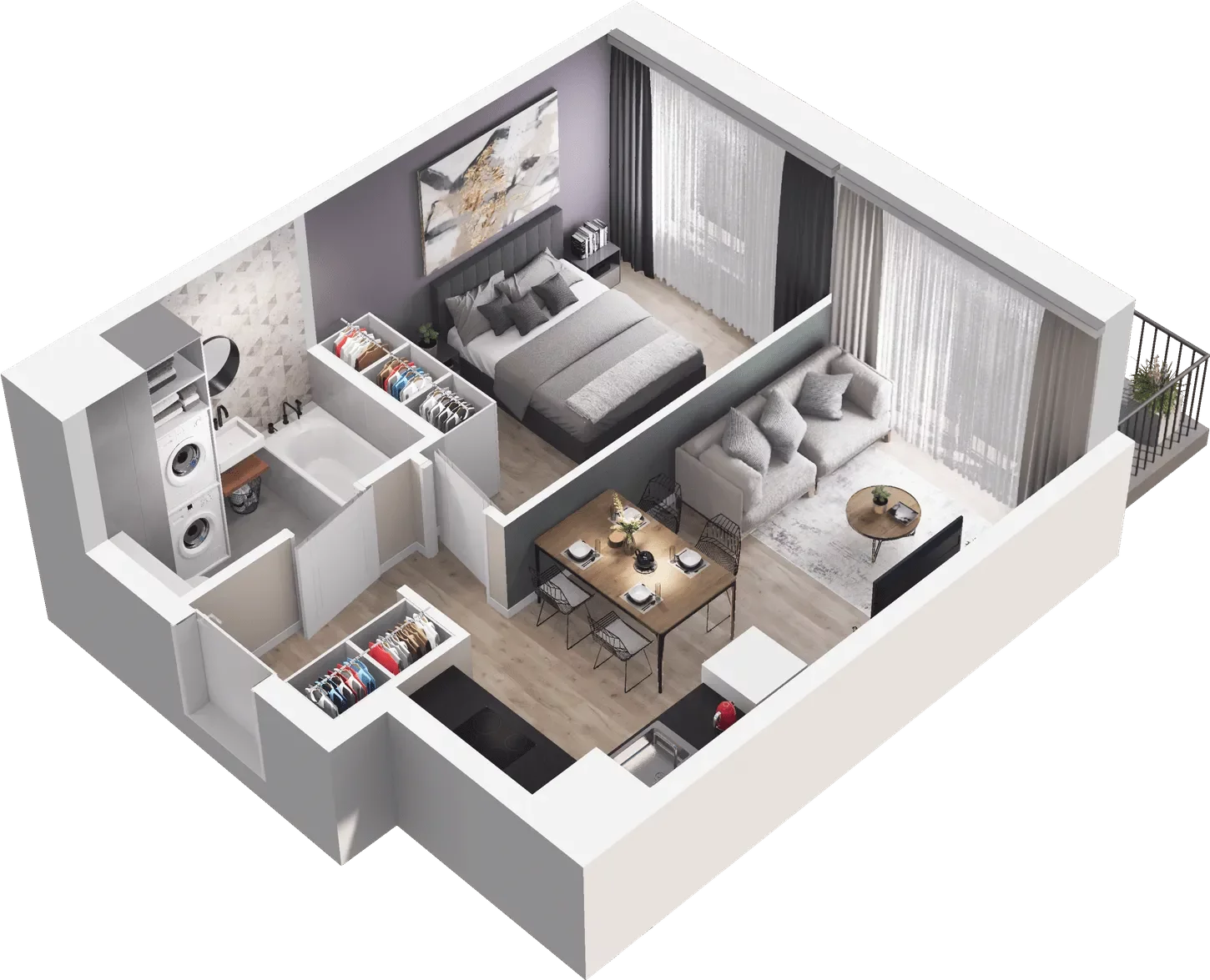 2 pokoje, mieszkanie 34,32 m², piętro 4, oferta nr A/57, Osiedle Kołłątajówka, Kraków, Prądnik Biały, Górka Narodowa, ul. Kuźnicy Kołłątajowskiej