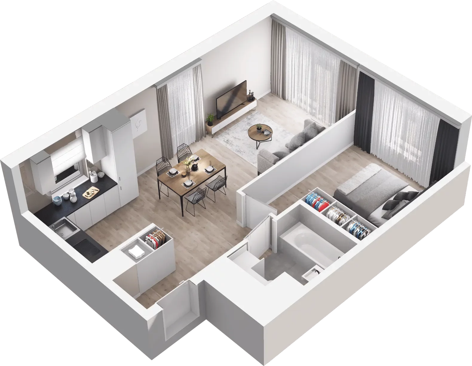 2 pokoje, mieszkanie 45,16 m², piętro 5, oferta nr A/69, Osiedle Kołłątajówka, Kraków, Prądnik Biały, Górka Narodowa, ul. Kuźnicy Kołłątajowskiej