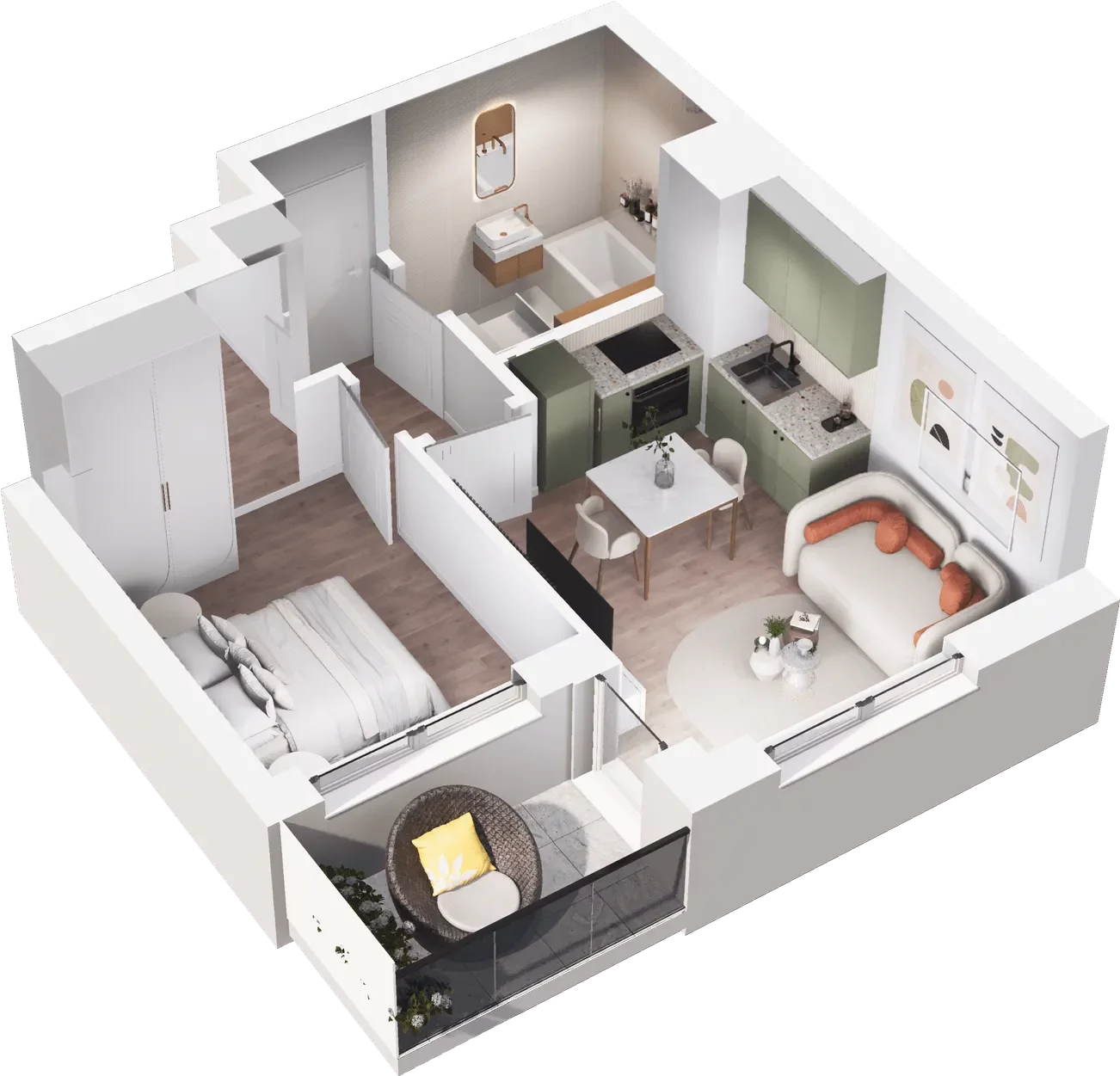 2 pokoje, mieszkanie 32,26 m², piętro 3, oferta nr 6/913, Nowy Grabiszyn 6, Wrocław, Grabiszyn-Grabiszynek, Fabryczna, ul. Miedziana