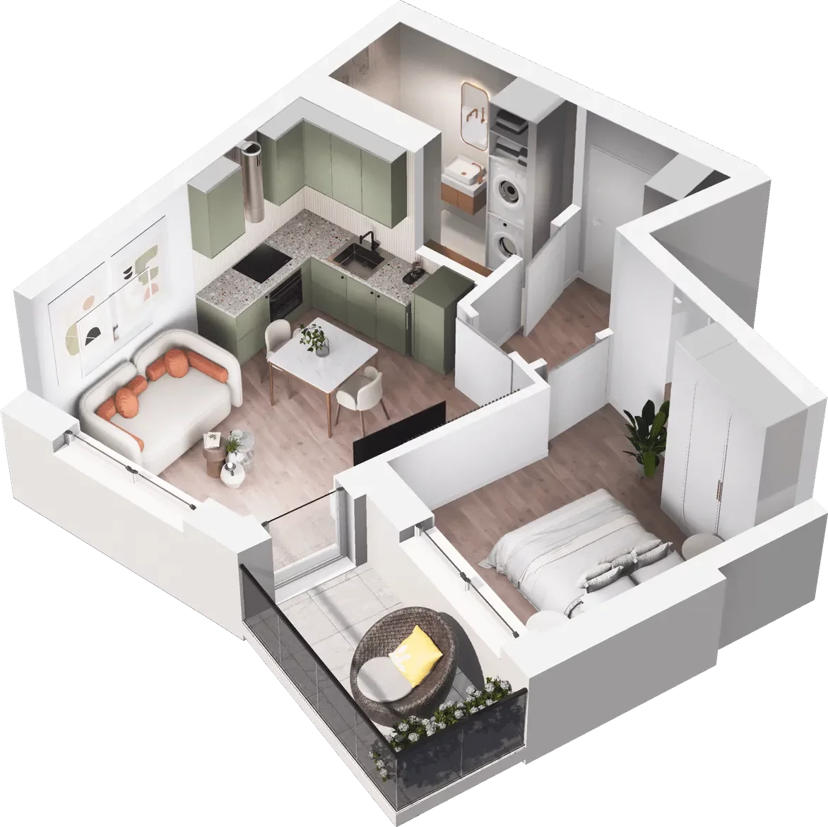 2 pokoje, mieszkanie 35,35 m², piętro 6, oferta nr 6/924, Nowy Grabiszyn 6, Wrocław, Grabiszyn-Grabiszynek, Fabryczna, ul. Miedziana