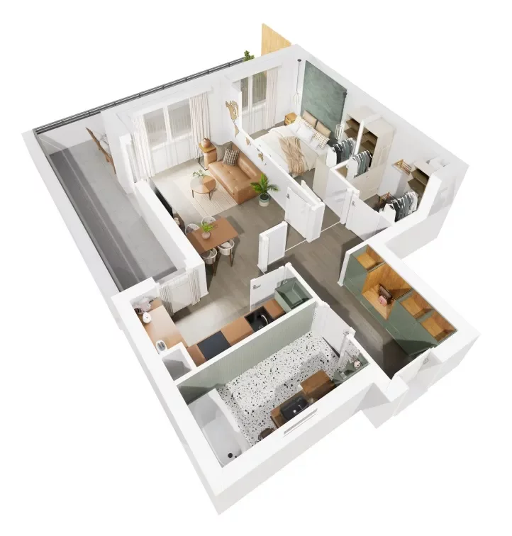 2 pokoje, mieszkanie 48,04 m², piętro 1, oferta nr 8/1162, Nowy Grabiszyn 8, Wrocław, Grabiszyn-Grabiszynek, Fabryczna, ul. Miedziana