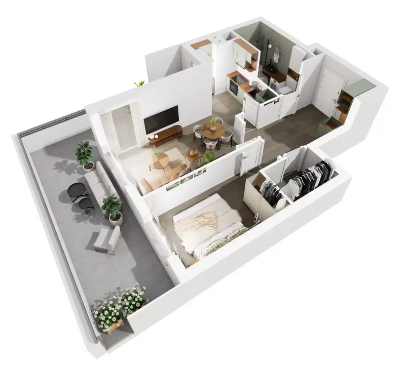 2 pokoje, mieszkanie 49,36 m², piętro 1, oferta nr 8/1164, Nowy Grabiszyn 8, Wrocław, Grabiszyn-Grabiszynek, Fabryczna, ul. Miedziana