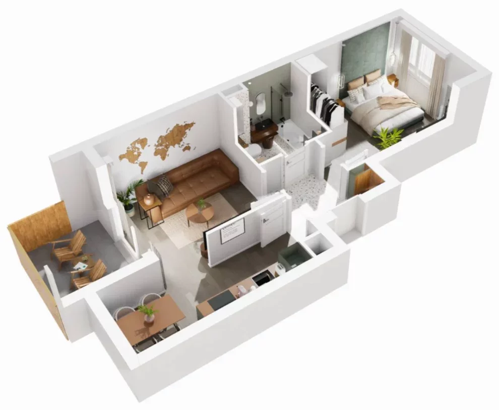 2 pokoje, mieszkanie 46,38 m², piętro 3, oferta nr 8/1232, Nowy Grabiszyn 8, Wrocław, Grabiszyn-Grabiszynek, Fabryczna, ul. Miedziana