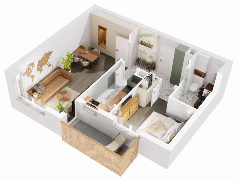 2 pokoje, mieszkanie 48,42 m², piętro 5, oferta nr 8/1238, Nowy Grabiszyn 8, Wrocław, Grabiszyn-Grabiszynek, Fabryczna, ul. Miedziana