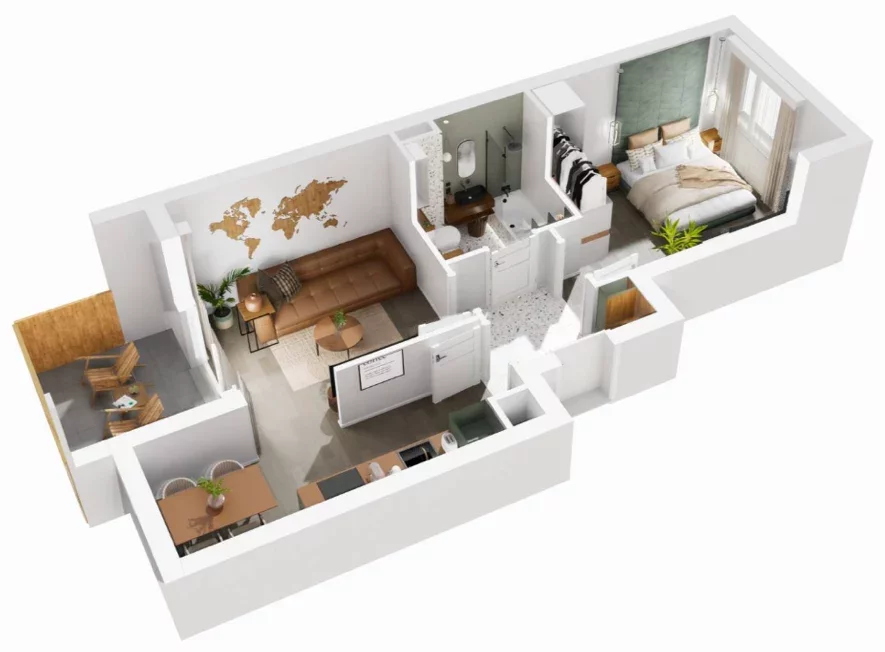 2 pokoje, mieszkanie 46,38 m², piętro 5, oferta nr 8/1240, Nowy Grabiszyn 8, Wrocław, Grabiszyn-Grabiszynek, Fabryczna, ul. Miedziana