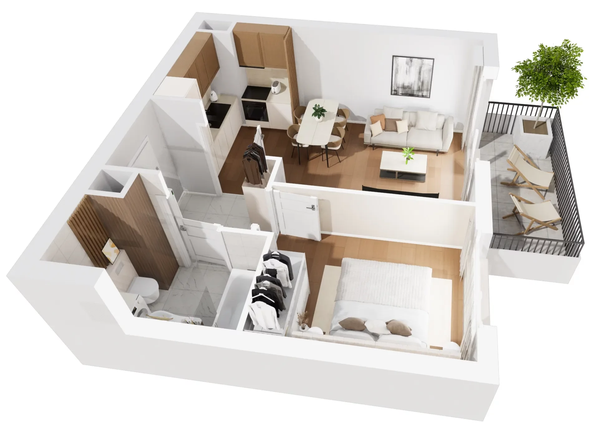 2 pokoje, mieszkanie 38,57 m², piętro 1, oferta nr B2/24, Wiślany Mokotów VIII, Warszawa, Mokotów, Czerniaków, al. Polski Walczącej