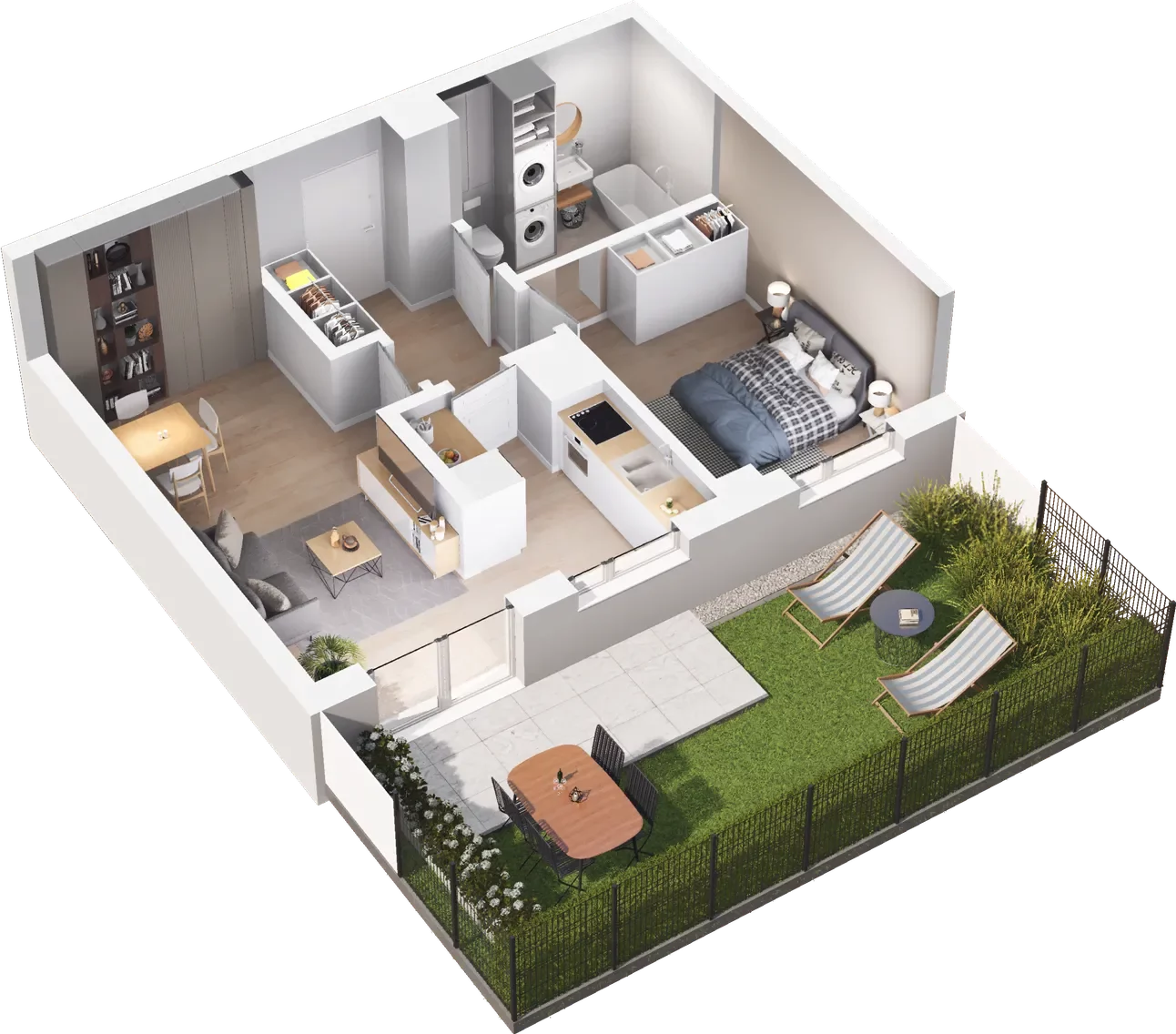 2 pokoje, mieszkanie 44,45 m², parter, oferta nr 2/70, Osiedle Prystora, Warszawa, Ursus, Skorosze, ul. Prystora
