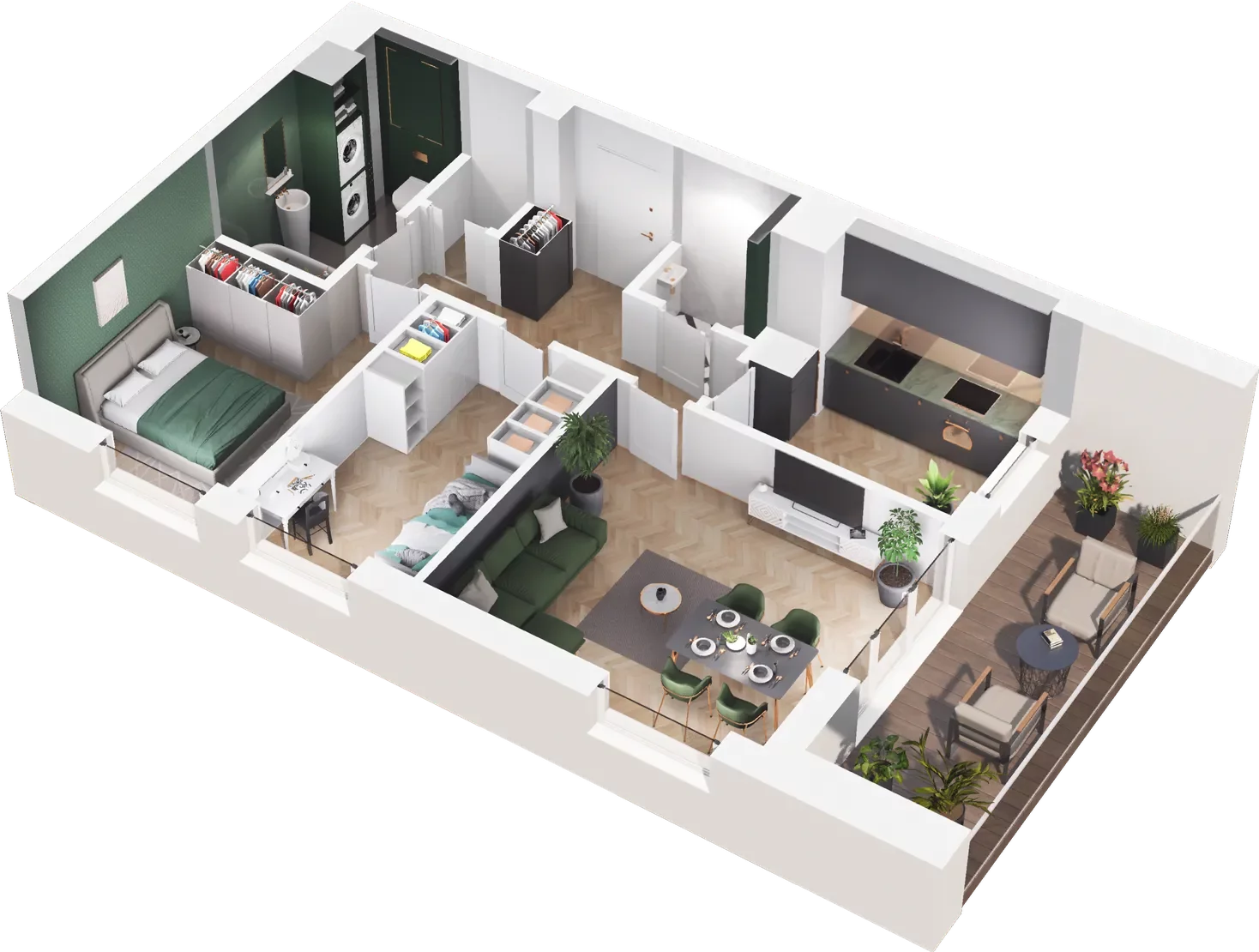 3 pokoje, mieszkanie 60,61 m², piętro 2, oferta nr A/21, Zaspa Wygodnie, Gdańsk, Zaspa, Zaspa-Młyniec, Al. Jana Pawła II