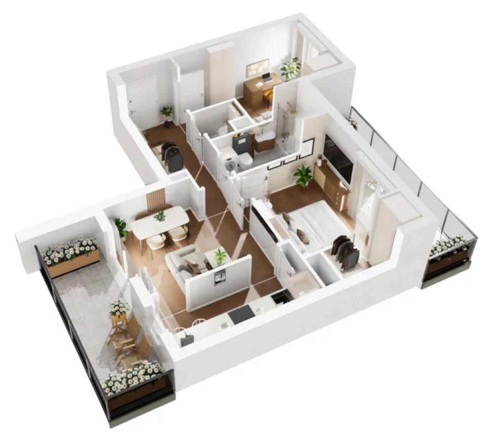 3 pokoje, mieszkanie 54,67 m², piętro 1, oferta nr B1/14, Osiedle Bokserska 2, Warszawa, Ursynów, Wyczółki, ul. Bokserska 73A