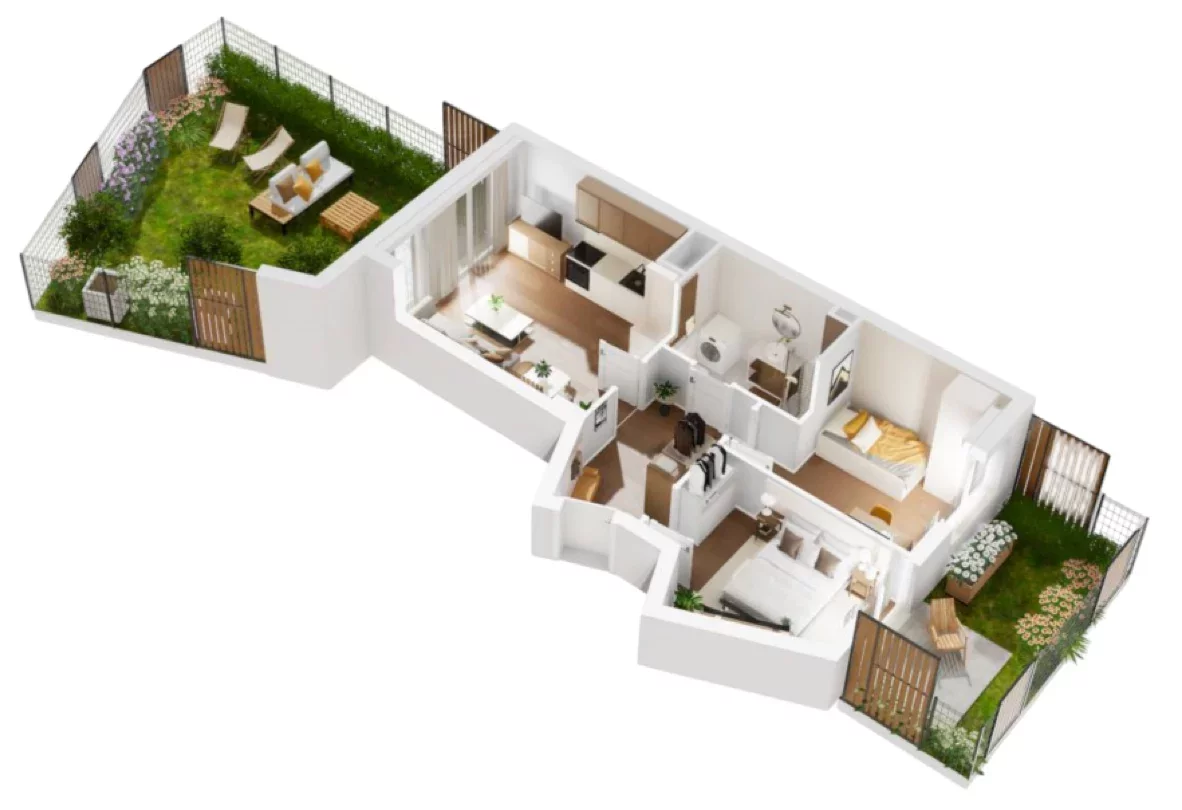 3 pokoje, mieszkanie 53,31 m², parter, oferta nr B1/111, Osiedle Bokserska 2, Warszawa, Ursynów, Wyczółki, ul. Bokserska 73A