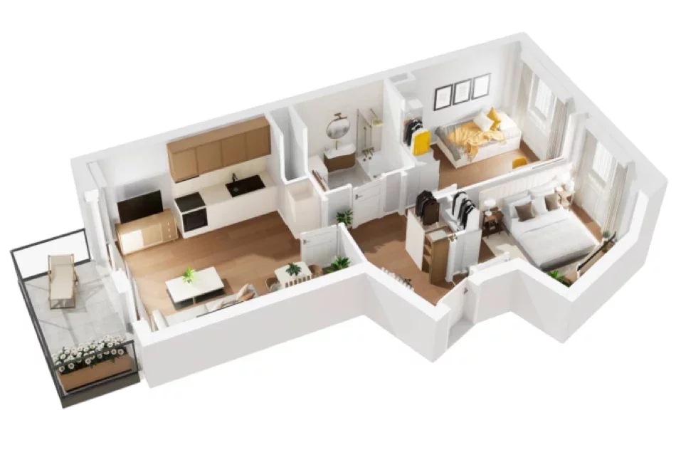 3 pokoje, mieszkanie 54,12 m², piętro 6, oferta nr B1/139, Osiedle Bokserska 2, Warszawa, Ursynów, Wyczółki, ul. Bokserska 73A