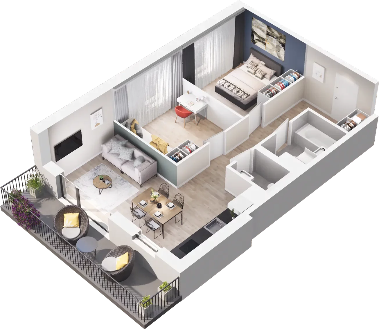 3 pokoje, mieszkanie 56,10 m², piętro 5, oferta nr A/68, Osiedle Kołłątajówka, Kraków, Prądnik Biały, Górka Narodowa, ul. Kuźnicy Kołłątajowskiej