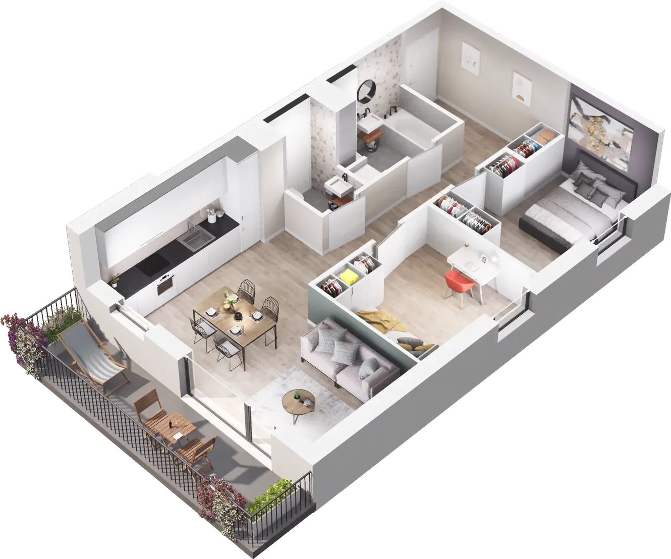 3 pokoje, mieszkanie 58,47 m², piętro 2, oferta nr A/37, Osiedle Kołłątajówka, Kraków, Prądnik Biały, Górka Narodowa, ul. Kuźnicy Kołłątajowskiej