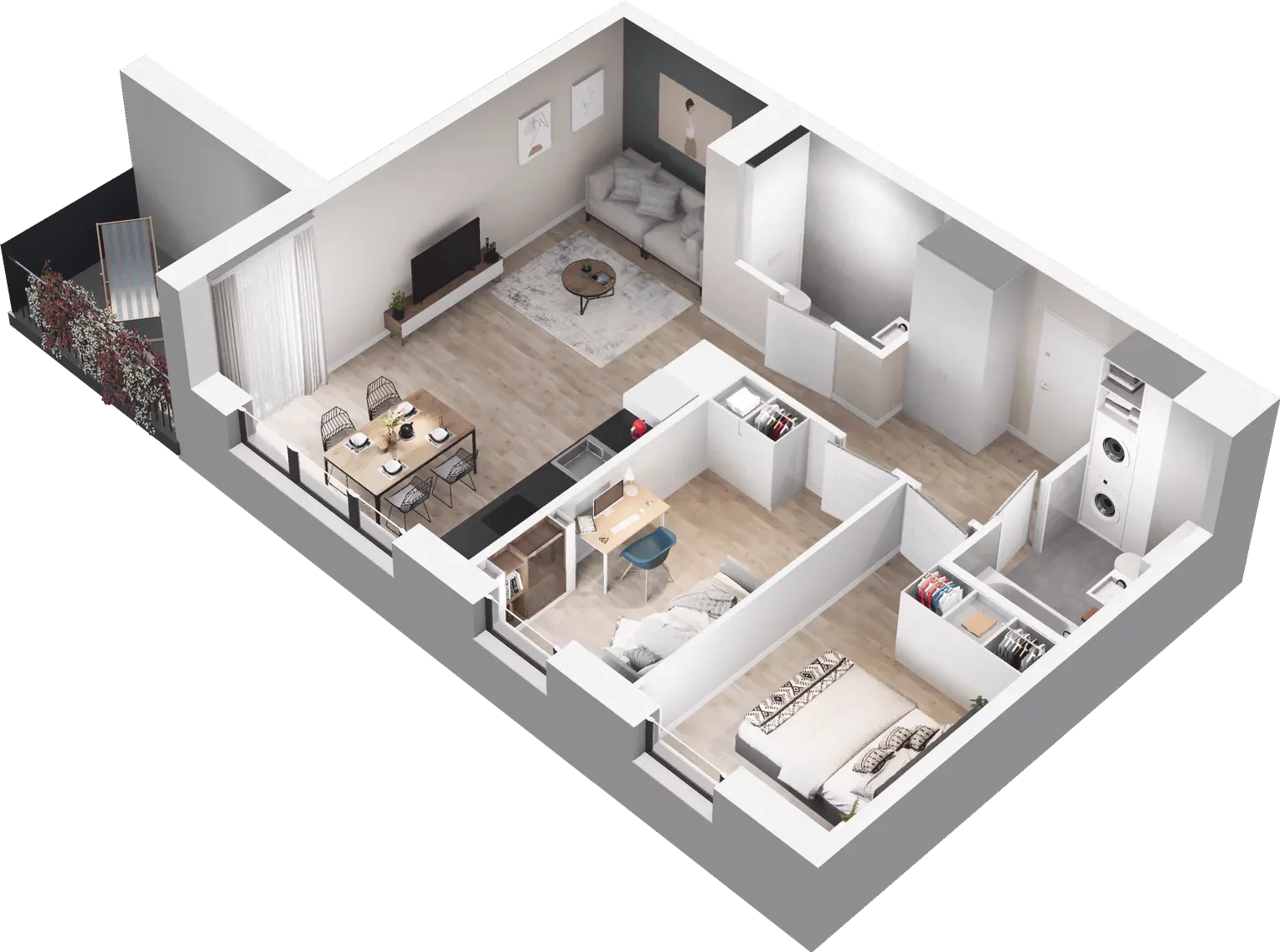3 pokoje, mieszkanie 58,31 m², piętro 2, oferta nr A/38, Osiedle Kołłątajówka, Kraków, Prądnik Biały, Górka Narodowa, ul. Kuźnicy Kołłątajowskiej