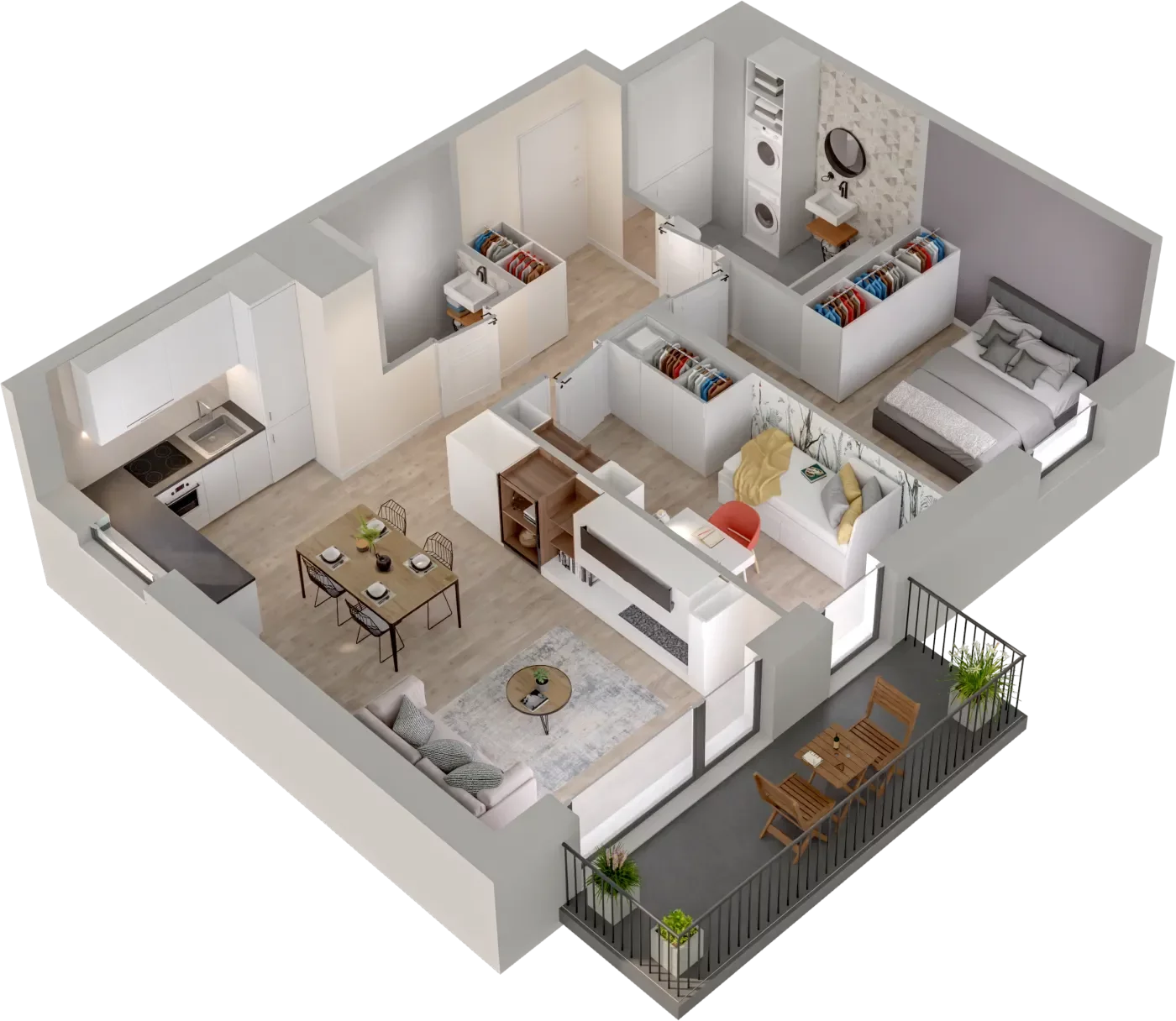 3 pokoje, mieszkanie 57,39 m², piętro 5, oferta nr A/75, Osiedle Kołłątajówka, Kraków, Prądnik Biały, Górka Narodowa, ul. Kuźnicy Kołłątajowskiej