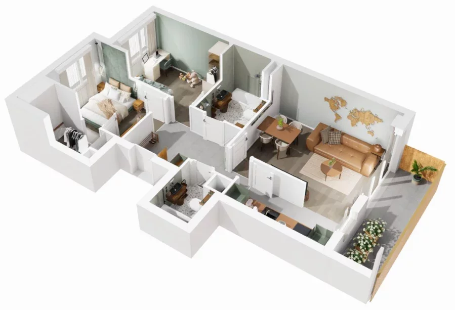 3 pokoje, mieszkanie 66,17 m², piętro 5, oferta nr 8/1260, Nowy Grabiszyn 8, Wrocław, Grabiszyn-Grabiszynek, Fabryczna, ul. Miedziana