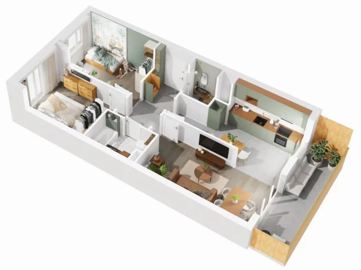 3 pokoje, mieszkanie 63,02 m², piętro 5, oferta nr 8/1262, Nowy Grabiszyn 8, Wrocław, Grabiszyn-Grabiszynek, Fabryczna, ul. Miedziana