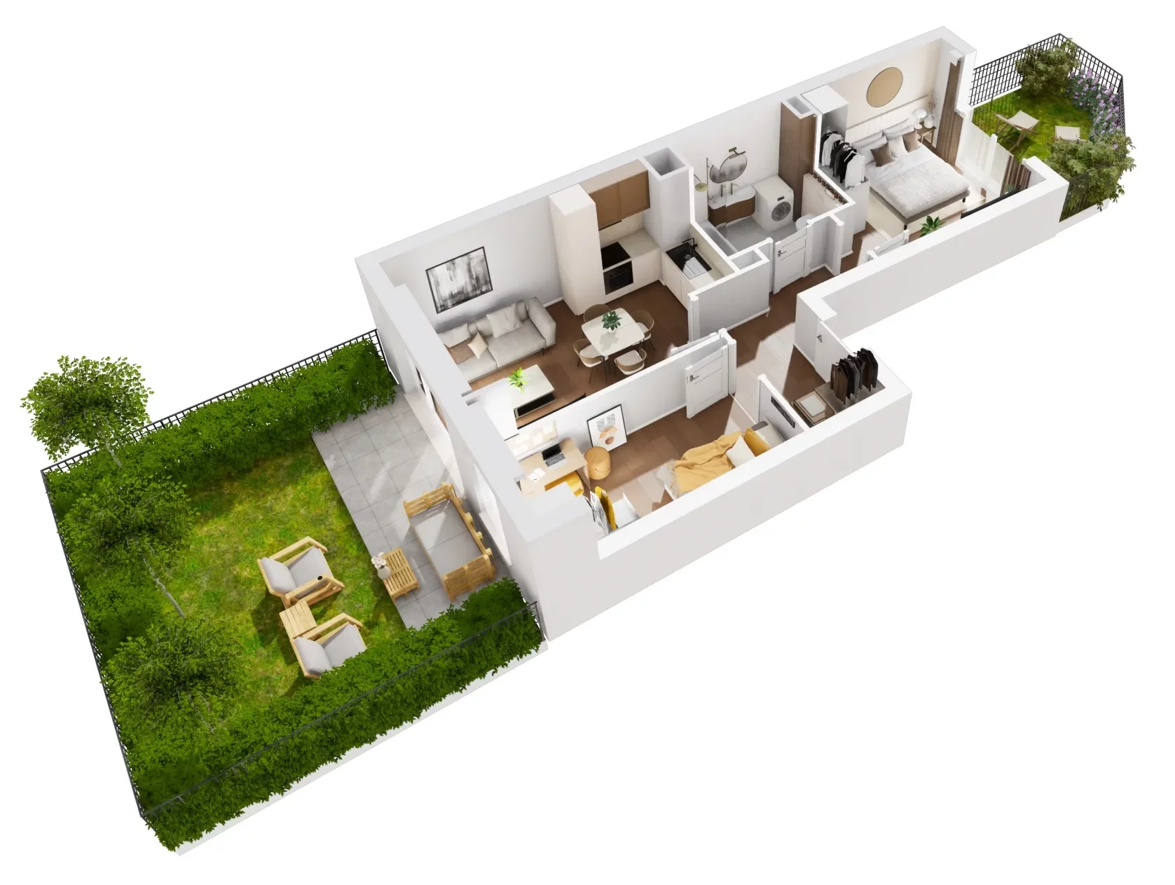 3 pokoje, mieszkanie 49,50 m², parter, oferta nr B3/65, Wiślany Mokotów VIII, Warszawa, Mokotów, Czerniaków, al. Polski Walczącej