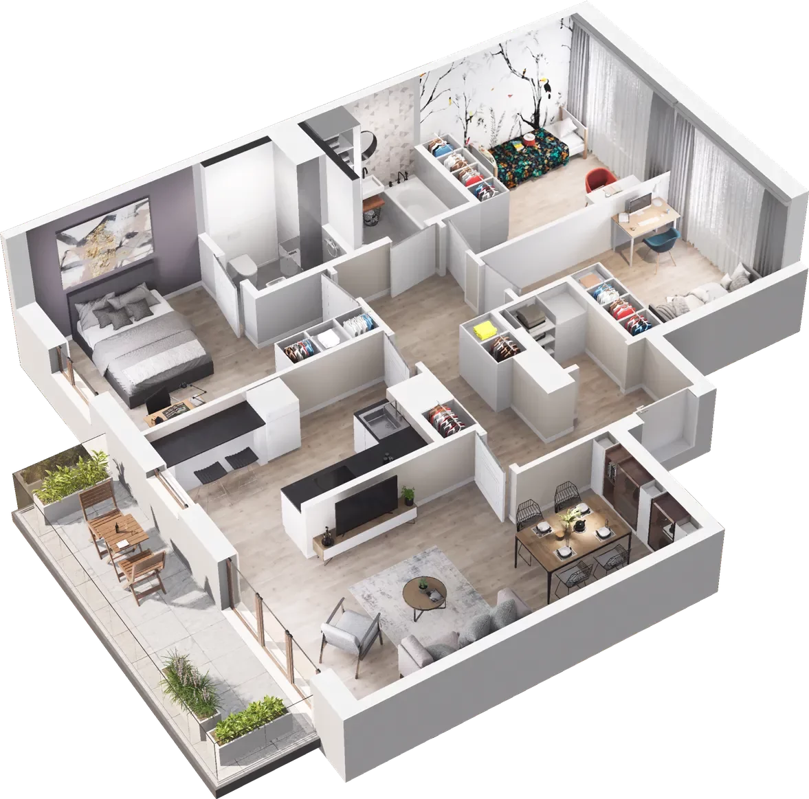 4 pokoje, mieszkanie 82,96 m², piętro 2, oferta nr C/59, Via Familia, Warszawa, Białołęka, Żerań, ul. Familijna 9