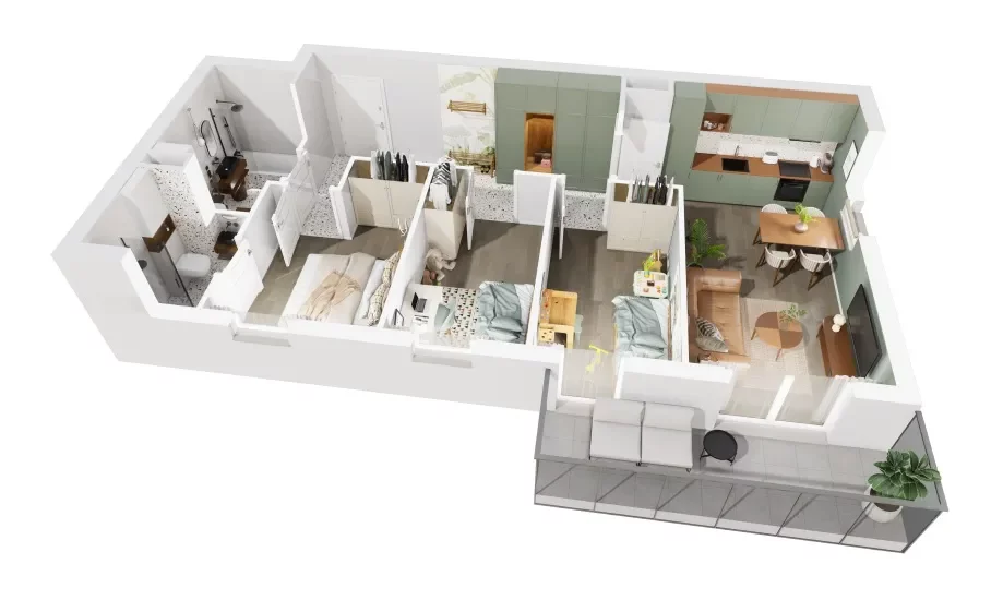4 pokoje, mieszkanie 64,86 m², piętro 3, oferta nr 8/1284, Nowy Grabiszyn 8, Wrocław, Grabiszyn-Grabiszynek, Fabryczna, ul. Miedziana