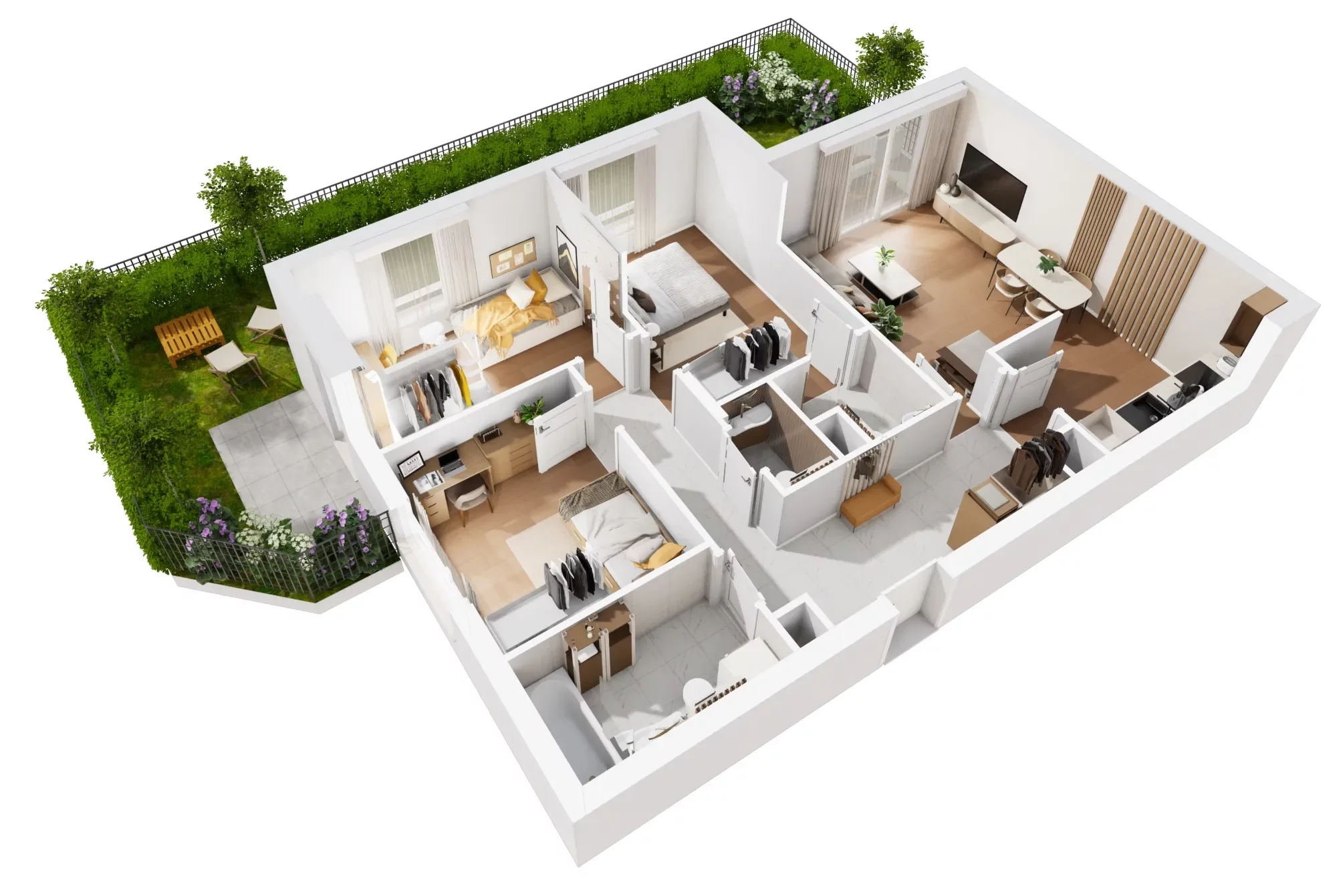 4 pokoje, mieszkanie 83,79 m², parter, oferta nr B3/68, Wiślany Mokotów VIII, Warszawa, Mokotów, Czerniaków, al. Polski Walczącej