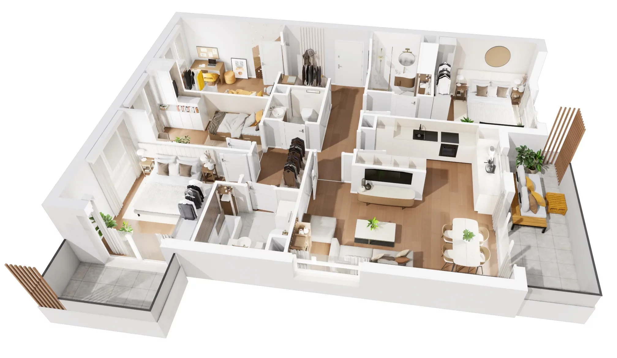 5 pokoi, mieszkanie 101,18 m², piętro 1, oferta nr B4/5, Wiślany Mokotów VIII, Warszawa, Mokotów, Czerniaków, al. Polski Walczącej