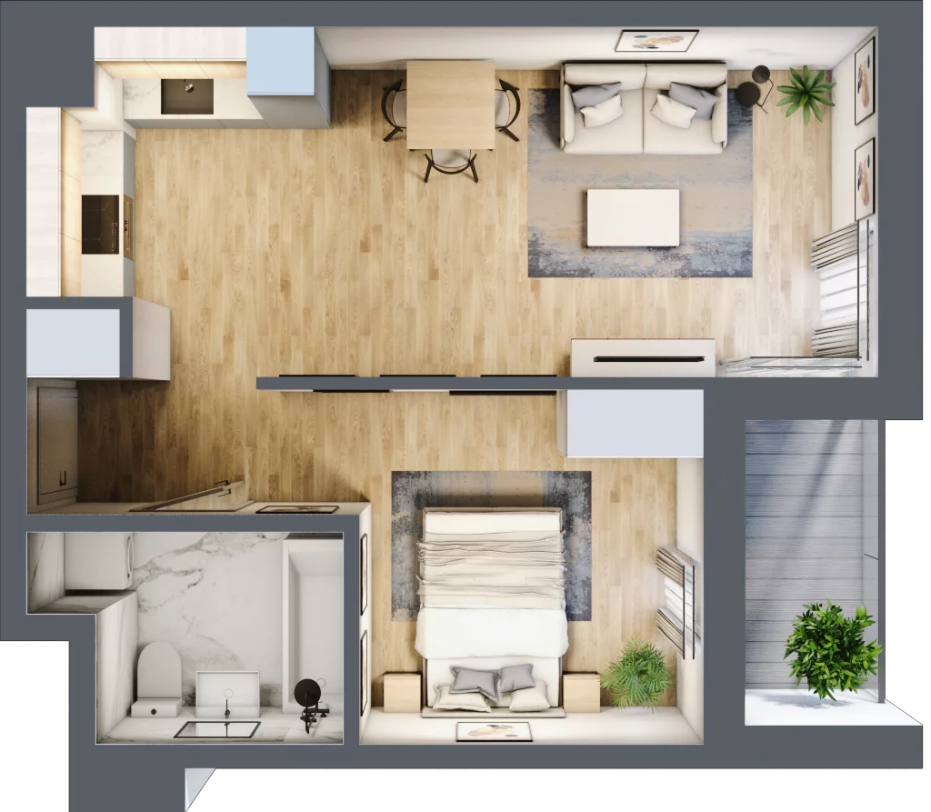 1 pokój, mieszkanie 41,64 m², piętro 5, oferta nr 147, Kamienica Przy Kinie, Poznań, Jeżyce, Jeżyce, ul. Henryka Dąbrowskiego 31