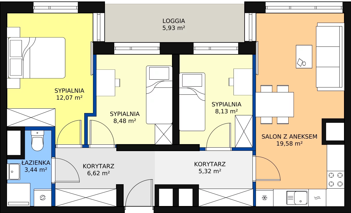 Zalety mieszkania 66.93 m², 17_89