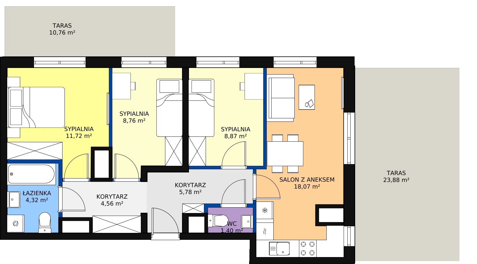Zalety mieszkania 66.99 m², 19-82