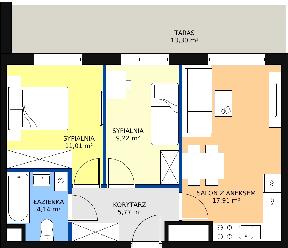 Zalety mieszkania 50.02 m², 19-85