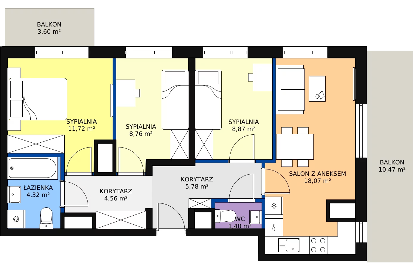 Zalety mieszkania 66.99 m², 19-90