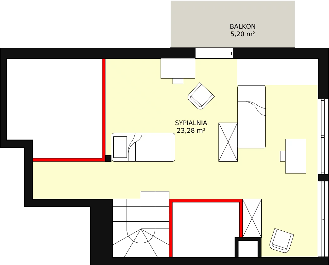 Mieszkanie 77,41 m², piętro 2, oferta nr F-13, Aalto, Gdańsk, Wrzeszcz, ul. Ogrodowa