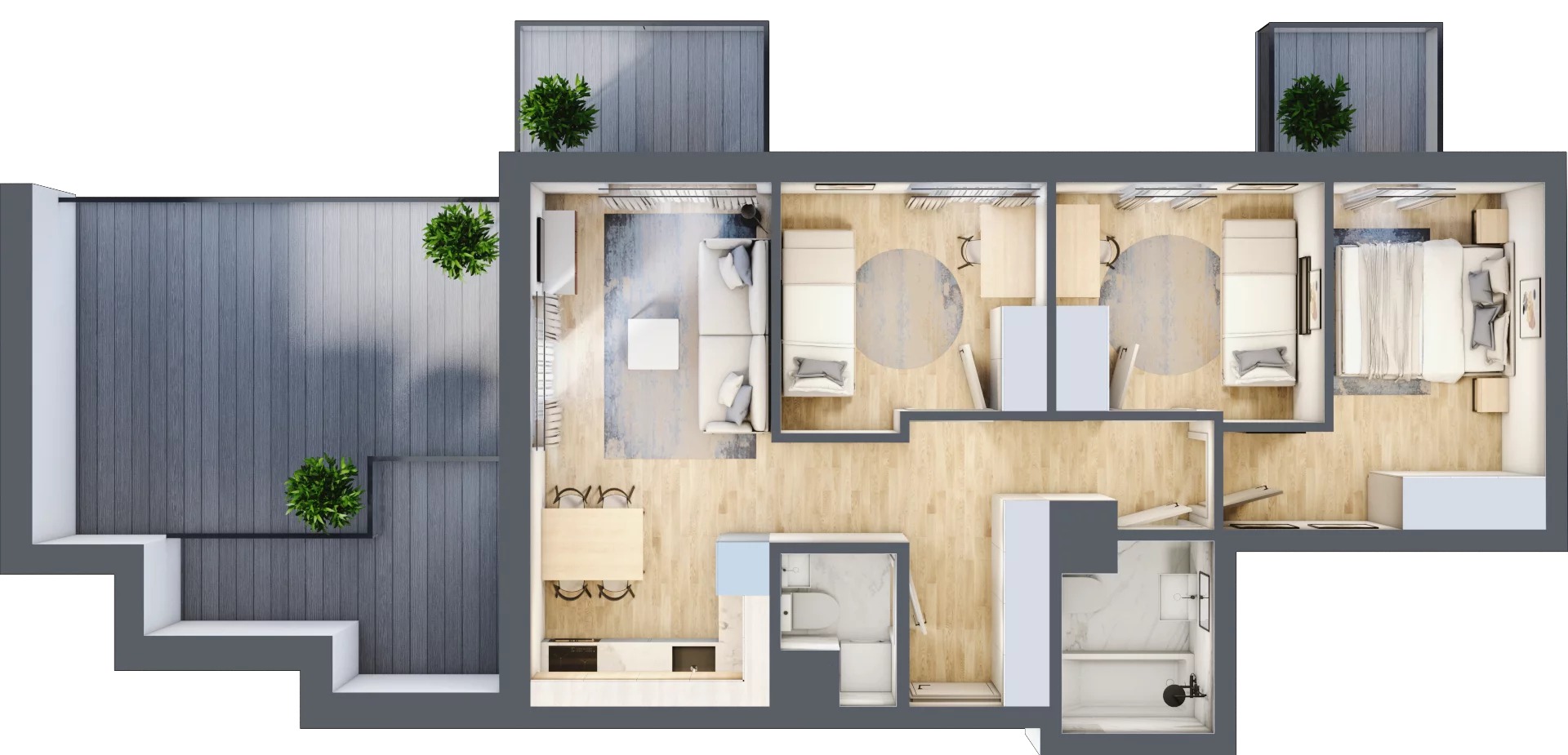 4 pokoje, mieszkanie 59,99 m², piętro 6, oferta nr 99, Osiedle Bokserska 2, Warszawa, Ursynów, Wyczółki, ul. Bokserska 73A