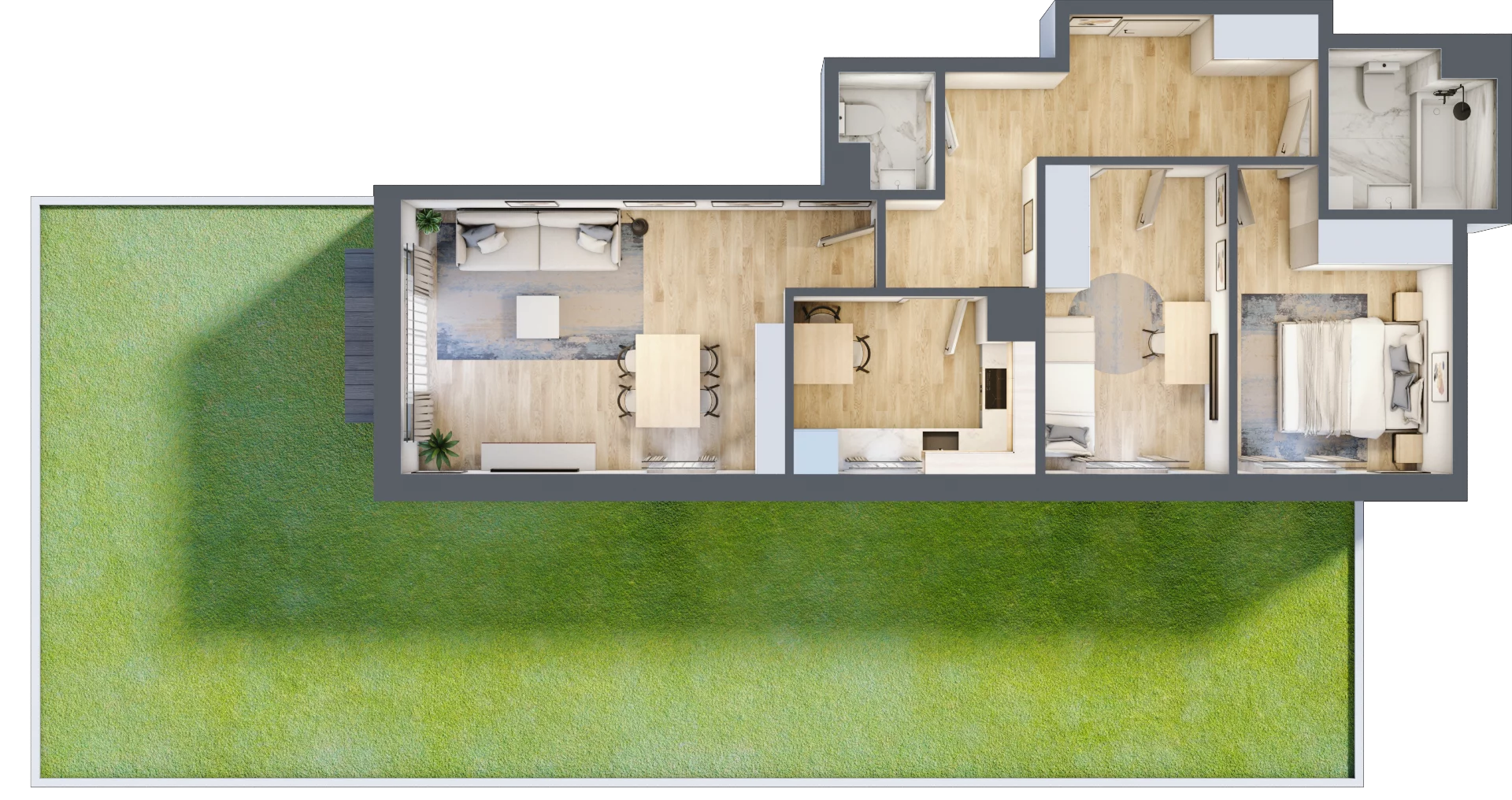 3 pokoje, mieszkanie 67,88 m², parter, oferta nr 29, Via Familia, Warszawa, Białołęka, Żerań, ul. Familijna 9
