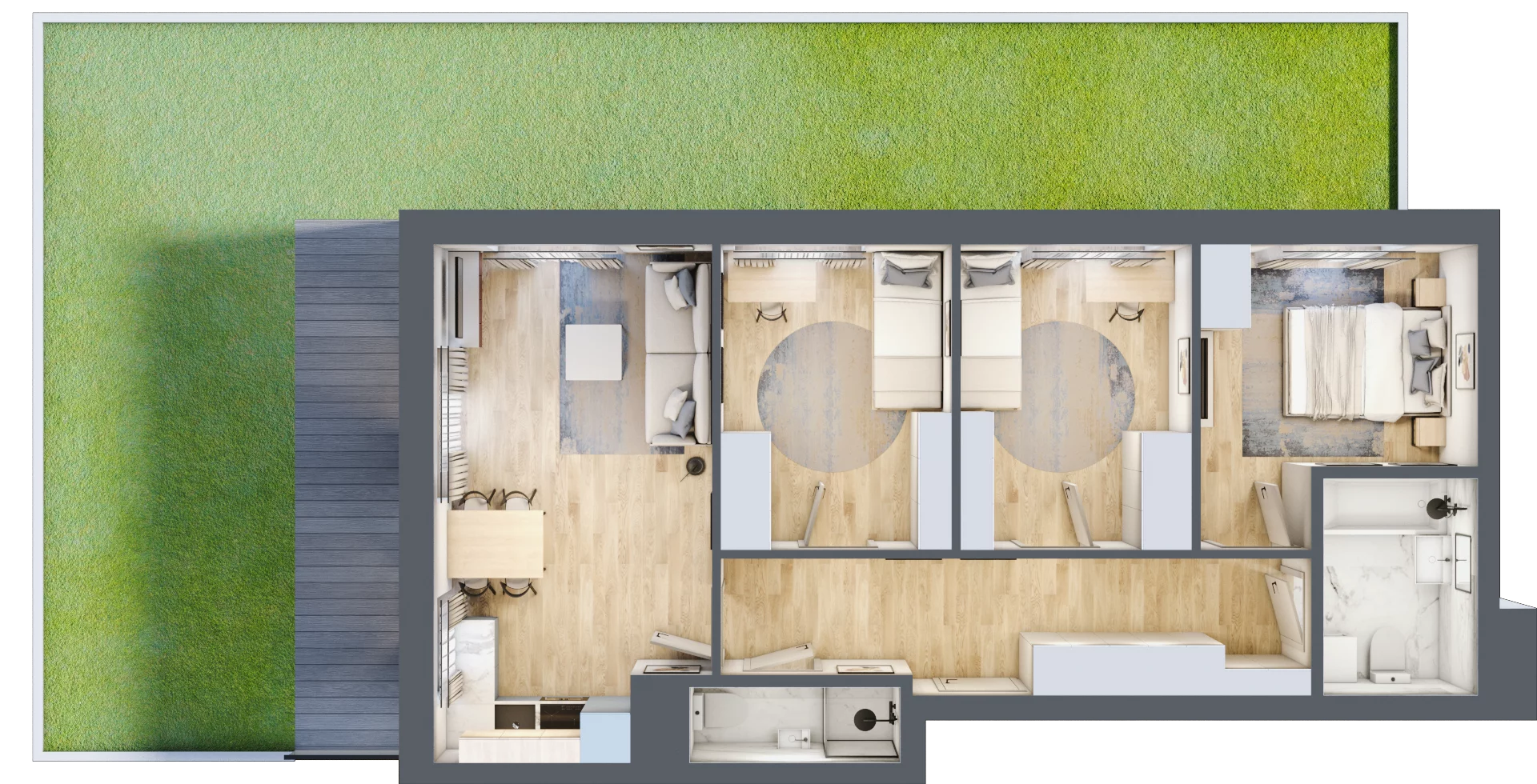 4 pokoje, mieszkanie 68,39 m², parter, oferta nr 8/1270, Nowy Grabiszyn 8, Wrocław, Grabiszyn-Grabiszynek, Fabryczna, ul. Miedziana