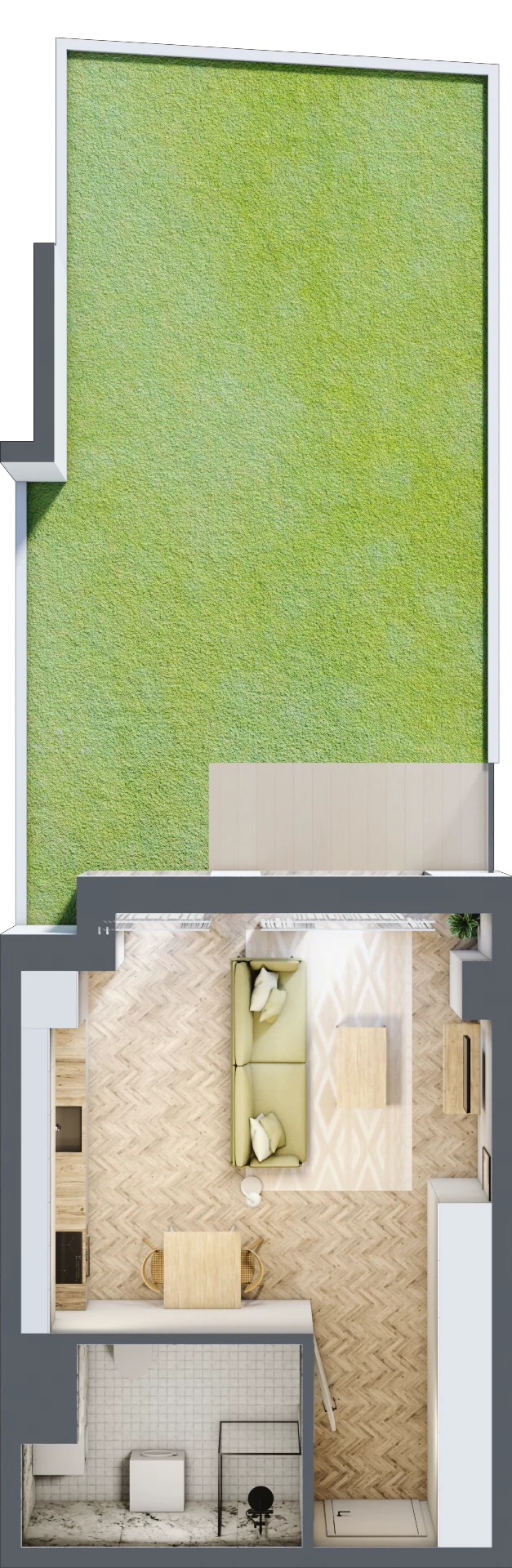 1 pokój, mieszkanie 31,81 m², parter, oferta nr 24-29, Ogrody Nałkowskiej, Poznań, Ogrody, ul. Nałkowskiej 24, 26