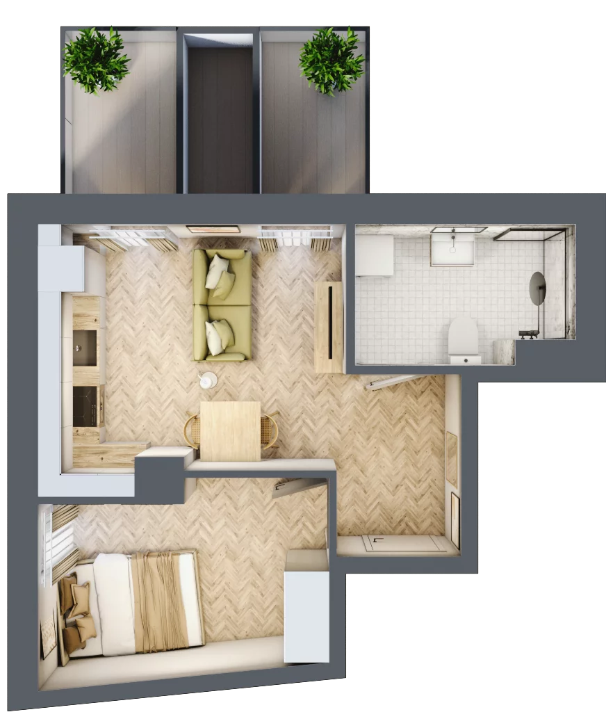 2 pokoje, apartament 32,06 m², piętro 5, oferta nr 24-125, Ogrody Nałkowskiej, Poznań, Ogrody, ul. Nałkowskiej 24, 26