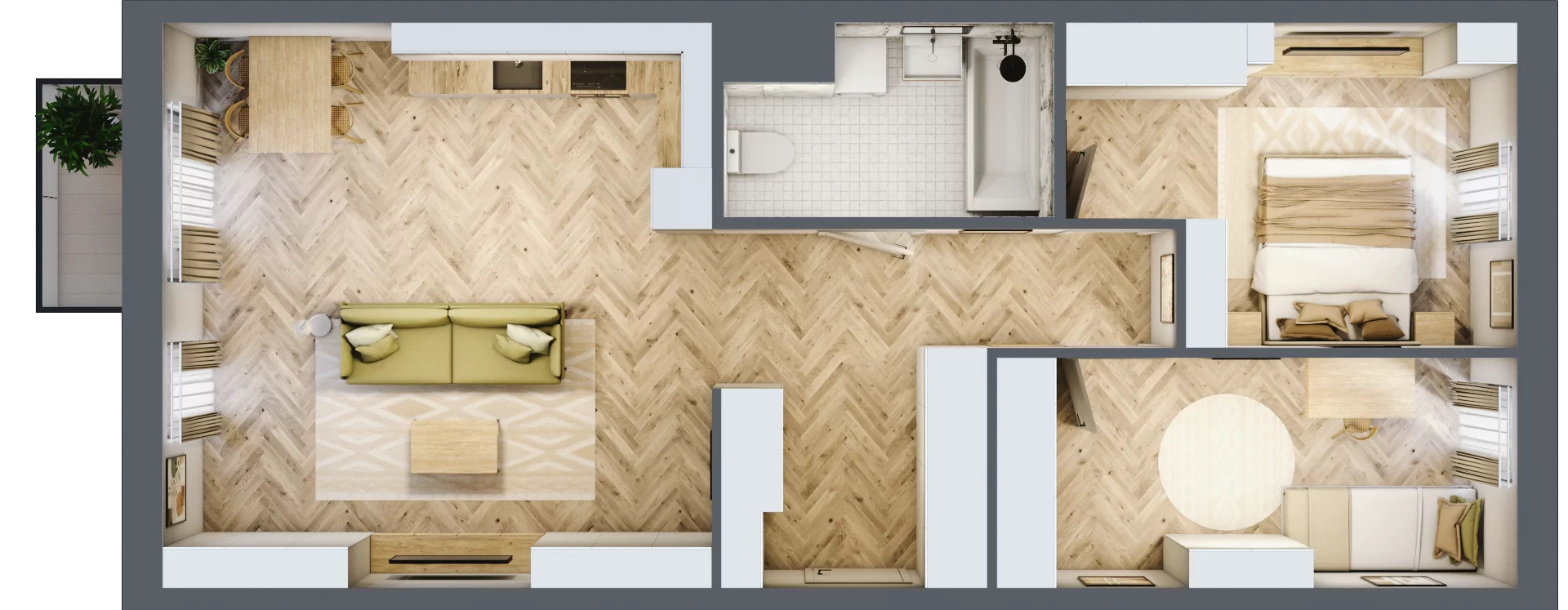 3 pokoje, apartament 73,33 m², piętro 6, oferta nr 24-126, Ogrody Nałkowskiej, Poznań, Ogrody, ul. Nałkowskiej 24, 26