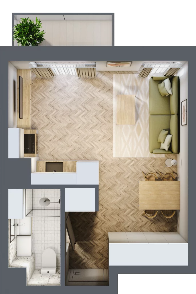1 pokój, apartament 26,81 m², piętro 6, oferta nr 26-135, Ogrody Nałkowskiej, Poznań, Ogrody, ul. Nałkowskiej 24, 26