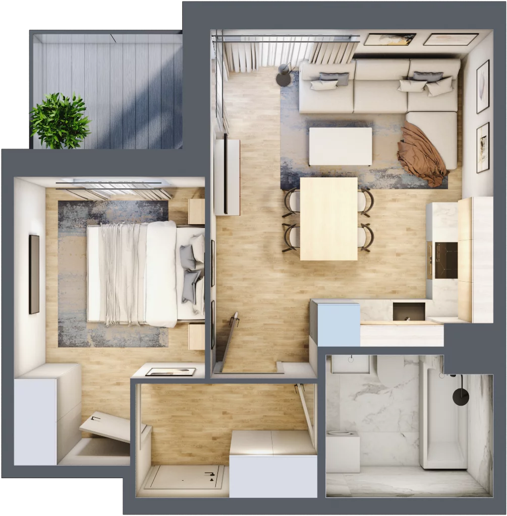 2 pokoje, mieszkanie 37,66 m², piętro 2, oferta nr 147, Zaspa Wygodnie, Gdańsk, Zaspa, Zaspa-Młyniec, Al. Jana Pawła II