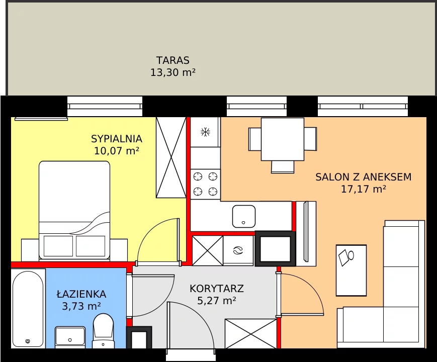 Zalety mieszkania 37.34 m², 66