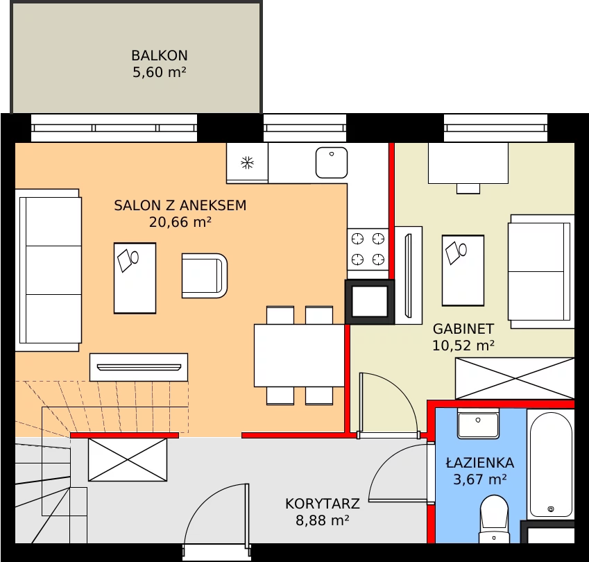Zalety mieszkania 78.07 m², 226
